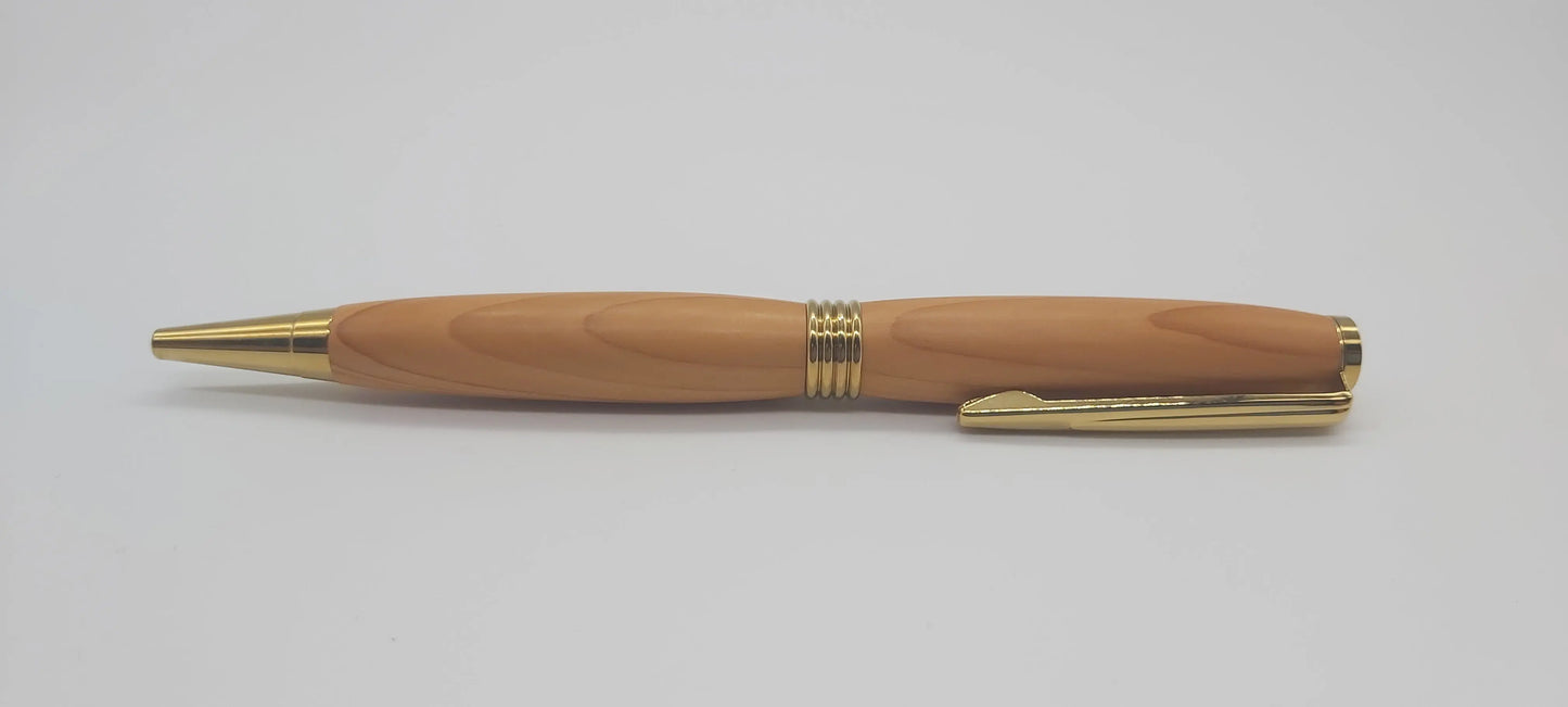 Dartmoor Elm ballpoint pen - Gold DevonPens