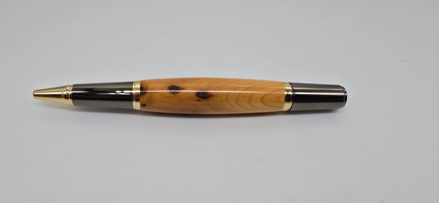 Exeter University Yew ballpoint pen Gunmetal/gold