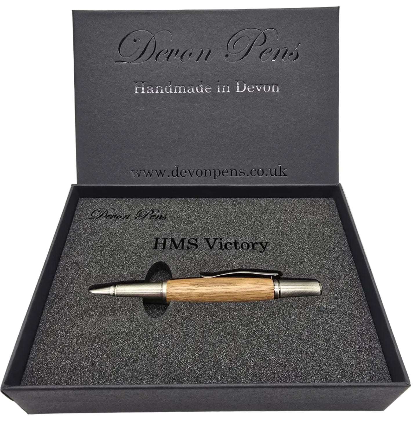 HMS Victory Teak Ballpoint pen - Pewter