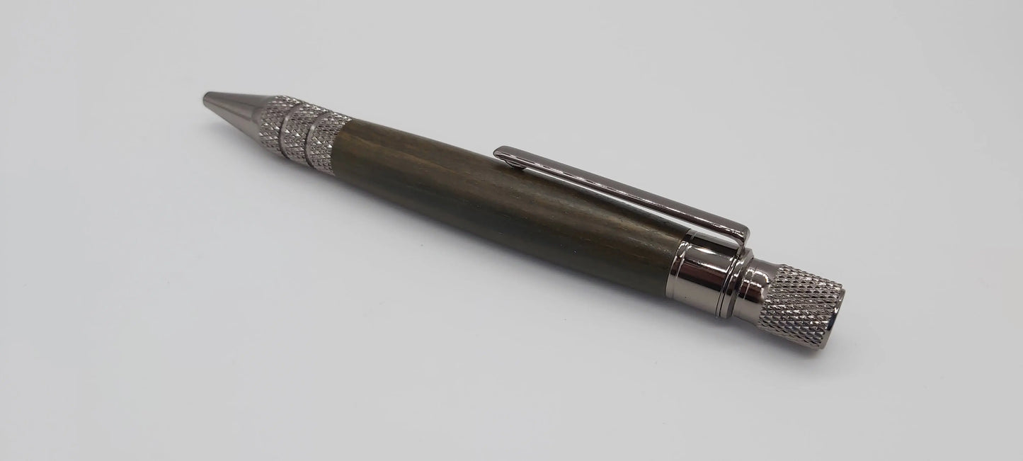 Ballpoint pen handmade in Lignum Vitae DevonPens