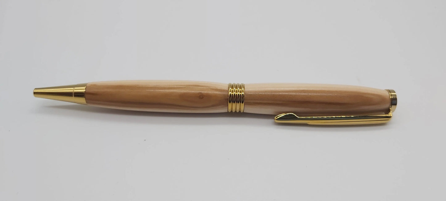 Ballpoint pen in Apple wood from Saltram House Plymouth DevonPens
