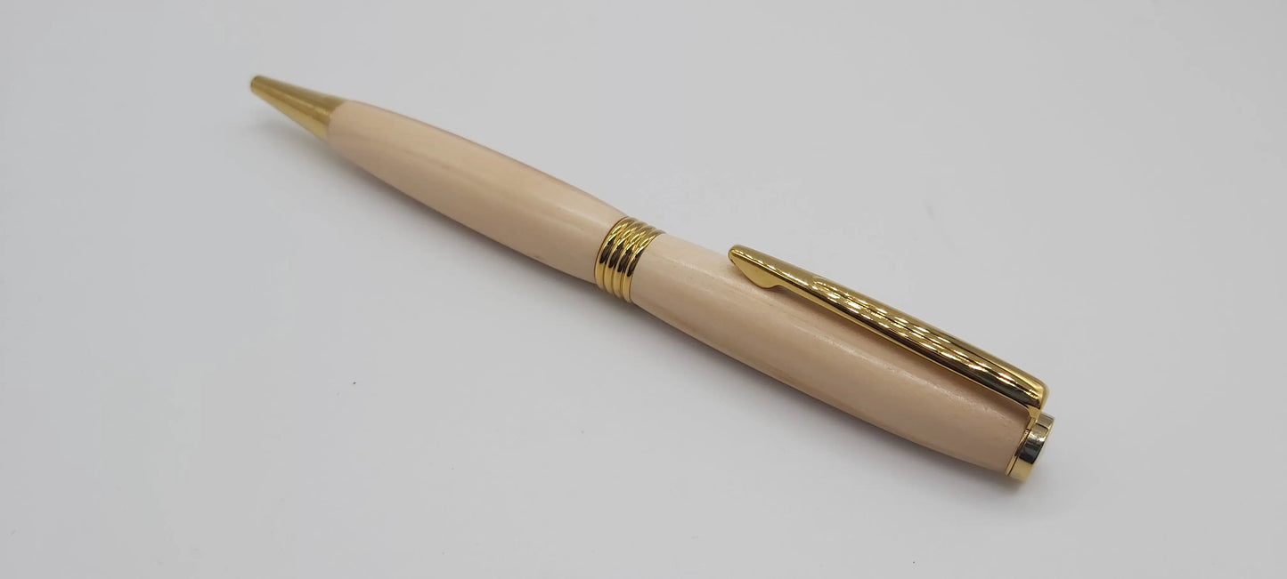 Ballpoint pen in Apple wood from Saltram House Plymouth DevonPens