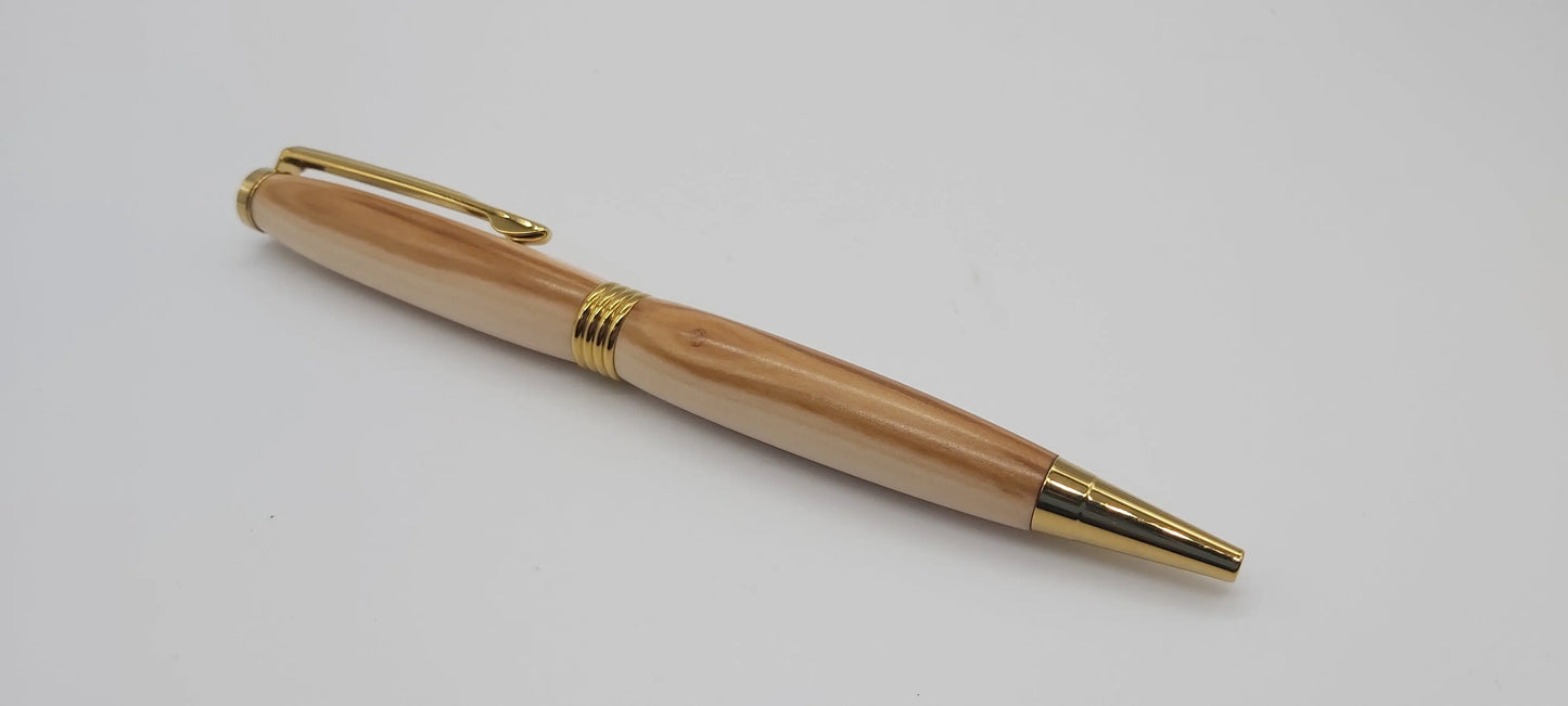 Ballpoint pen in Apple wood from Saltram House Plymouth DevonPens
