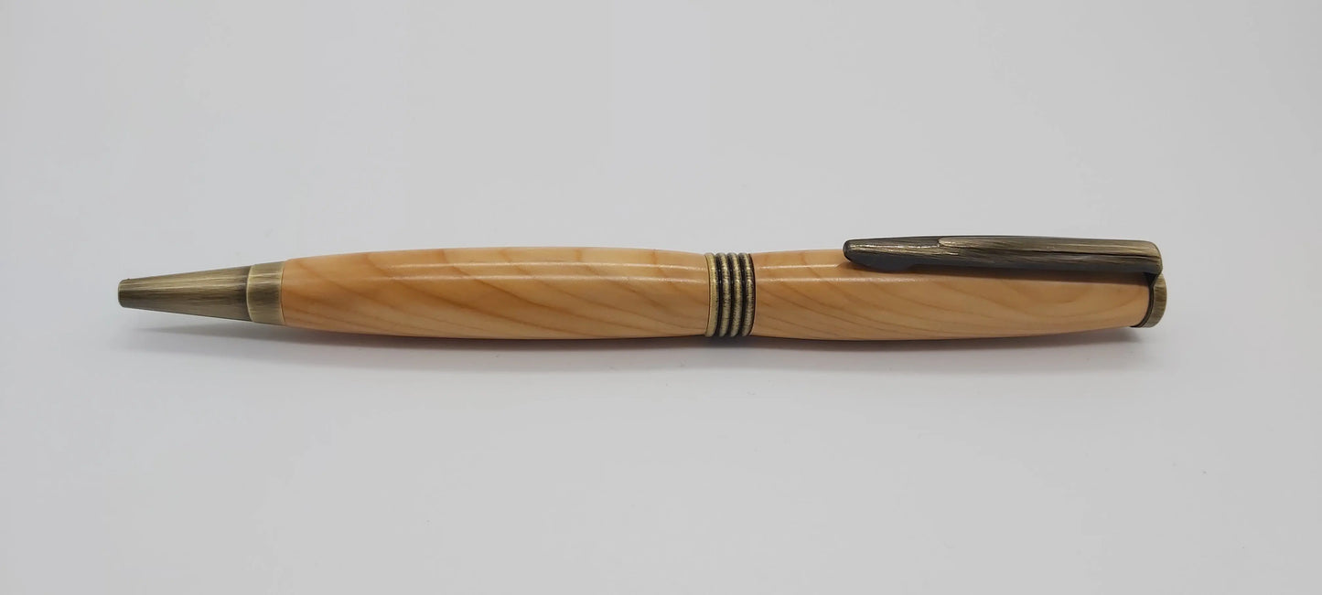 Ballpoint pen in Yew from Thomas Hardy's House Max gate DevonPens