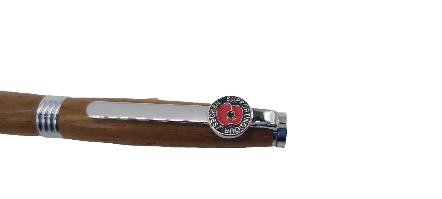 Ballpoint twist pen in Teak from HMS Britannia, Dartmouth (1869-1905)