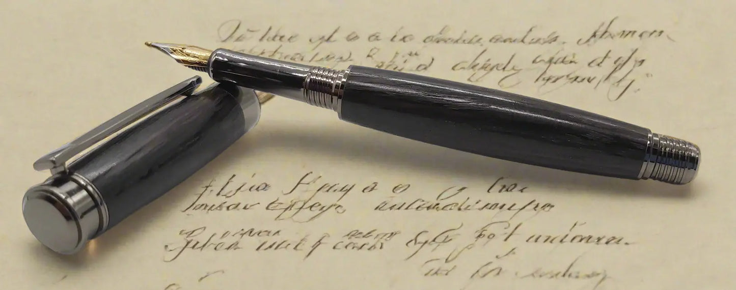 Fountain pen in Ancient English Bog Oak