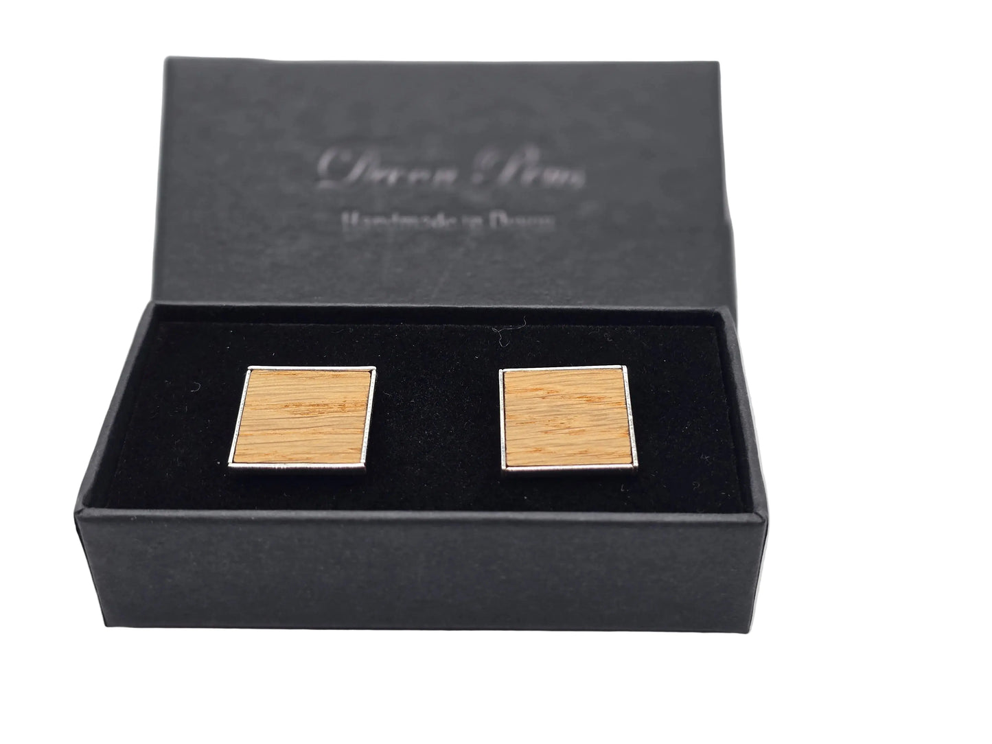 HMS Victory Oak Cufflinks - Silver plated