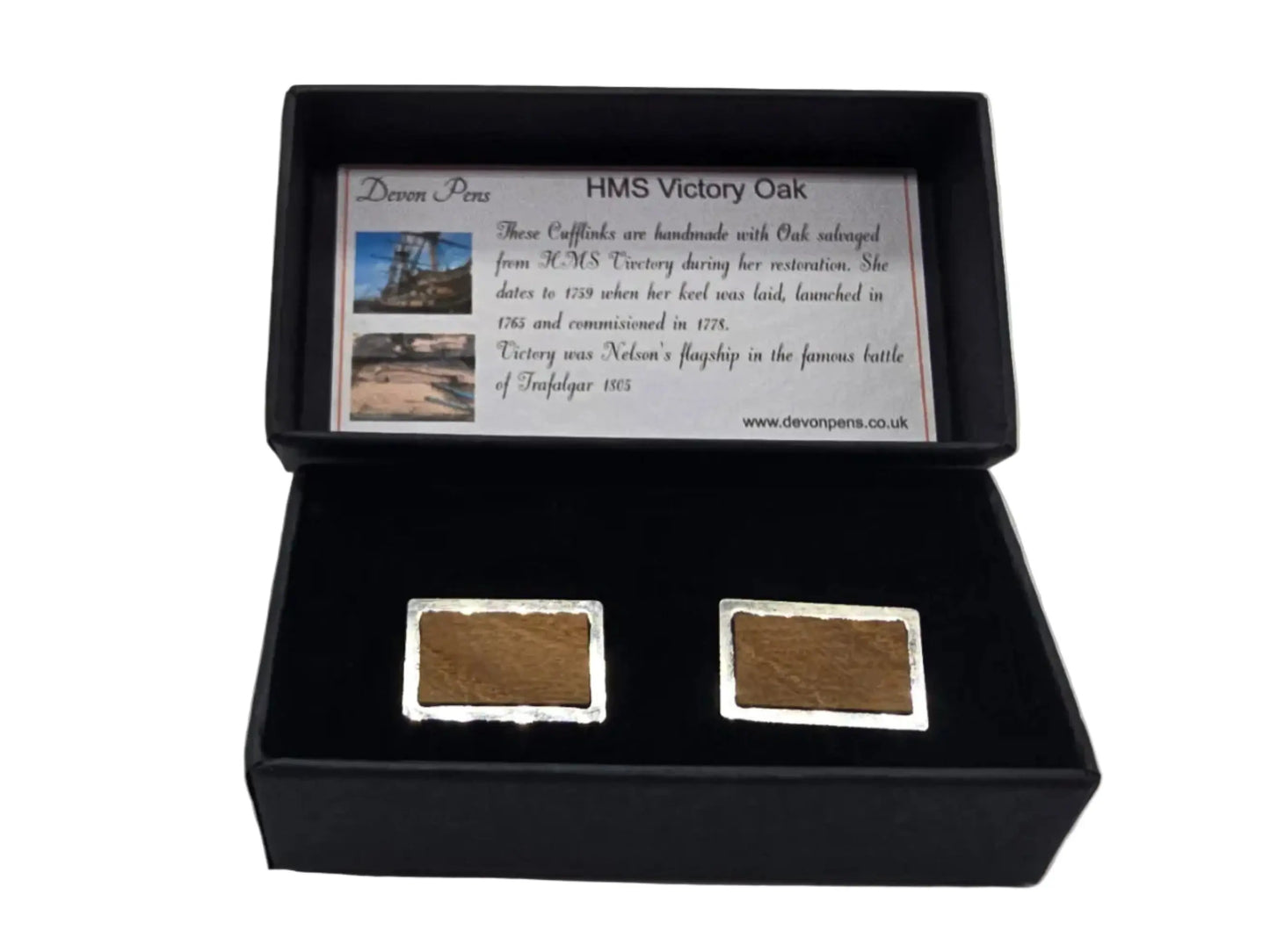 HMS Victory Oak cufflinks