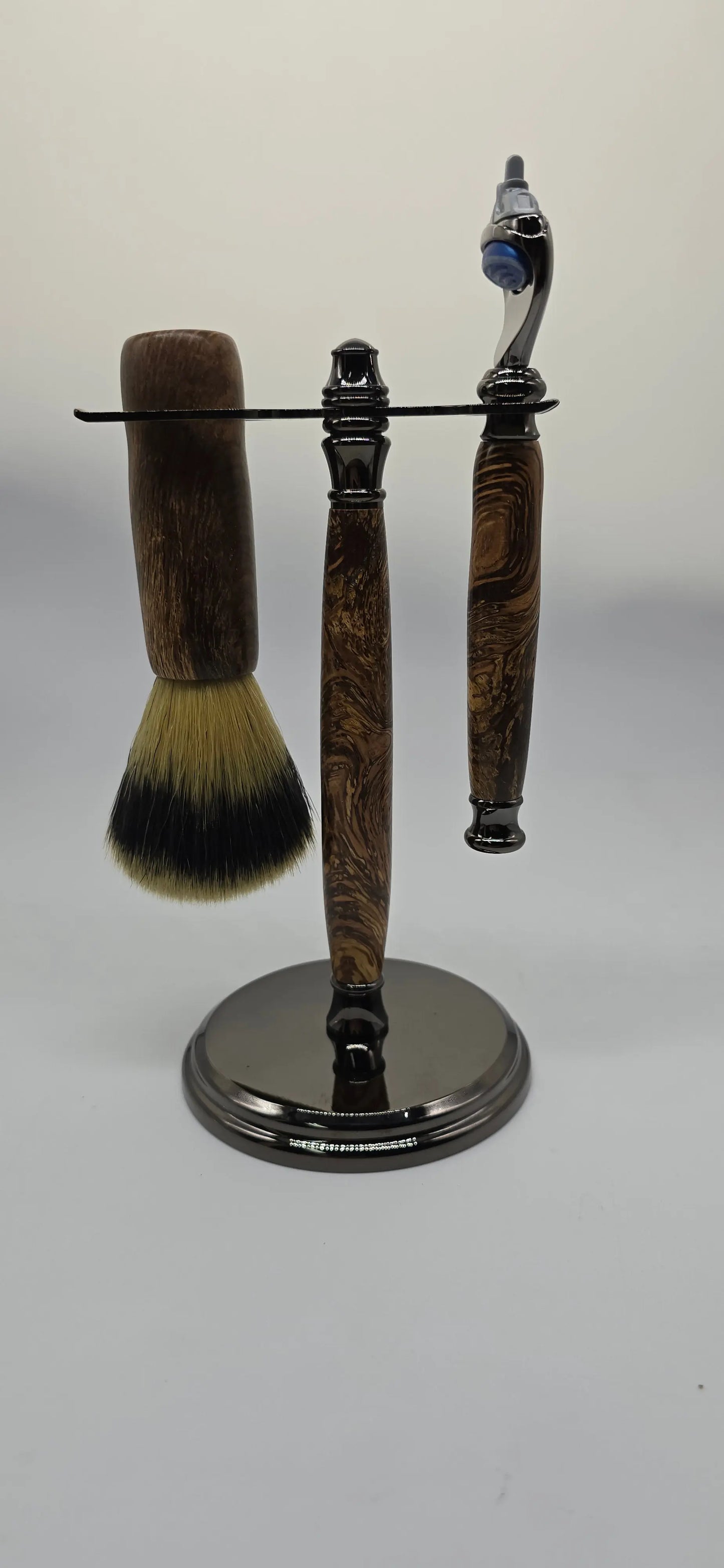 Shaving set in Cork oak from Killerton house exeter.