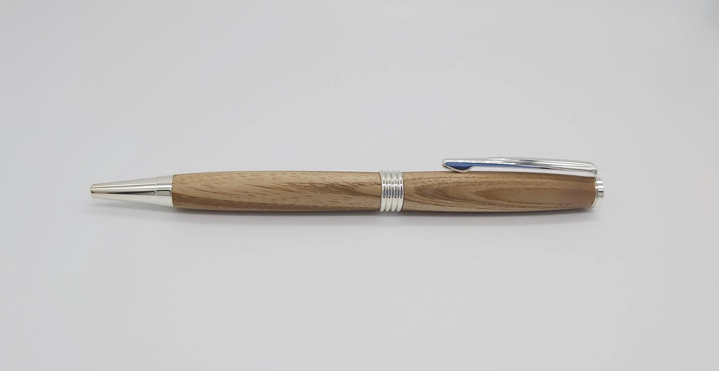 Ballpoint pen in Indian Bean tree from Buckland Abbey DevonPens
