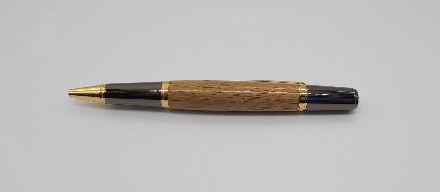 Ballpoint pen in Oak from Lanhydrock House, Cornwall DevonPens