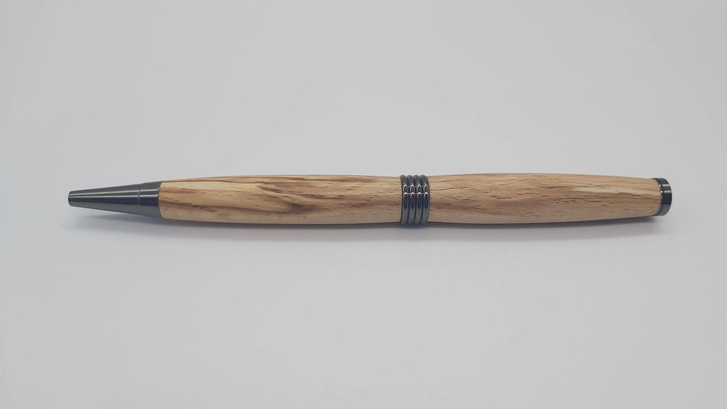 Ballpoint pen in Spalted Beech from Cotehele House, Cornwall. DevonPens