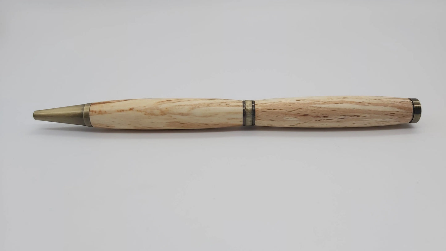 Ballpoint pen in Spalted Beech from Cotehele House, Cornwall. DevonPens