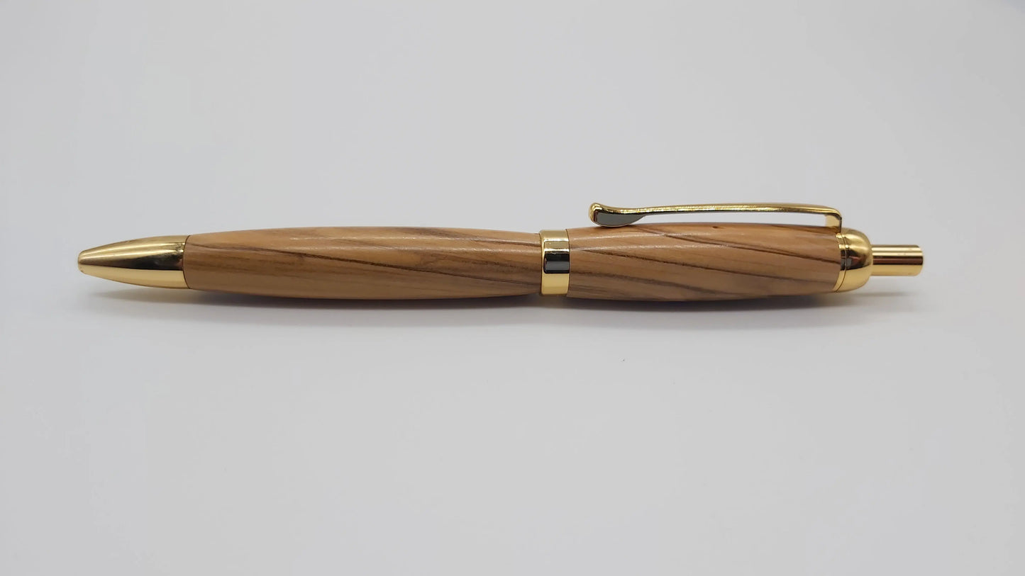Bethlehem Olive wood click ballpoint pen DevonPens