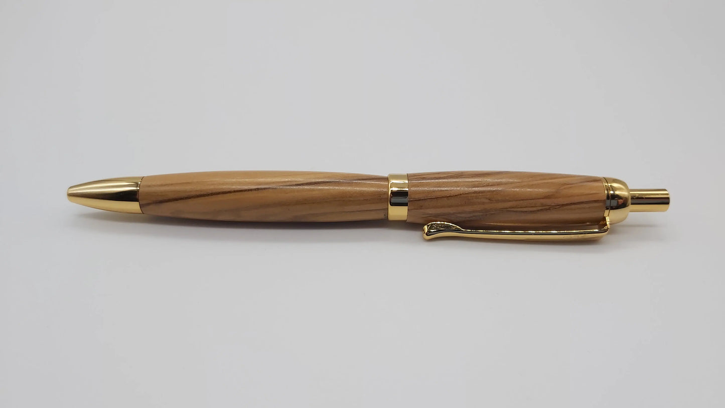 Bethlehem Olive wood click ballpoint pen DevonPens