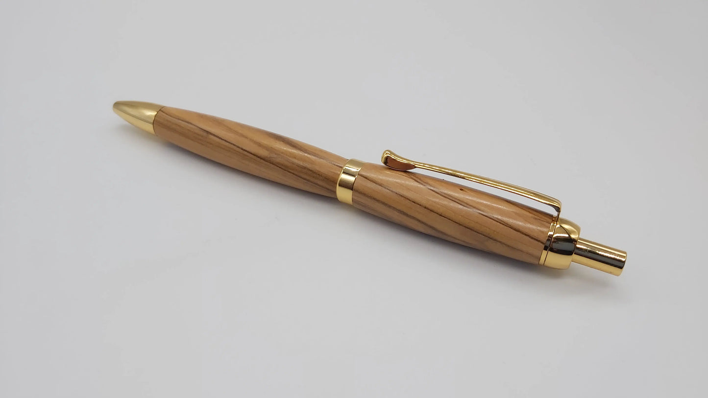 Bethlehem Olive wood click ballpoint pen DevonPens
