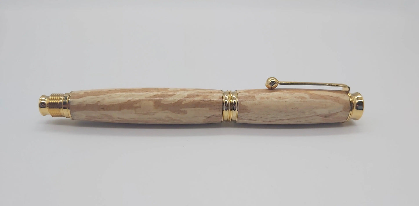 Cotehele House spalted beech - Fountain pen. DevonPens