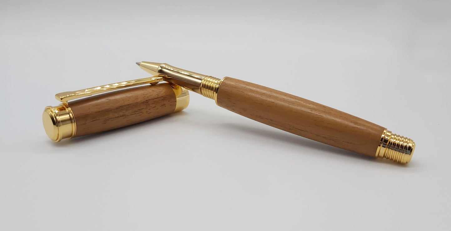 HMS Cornwall Teak rollerball pen DevonPens