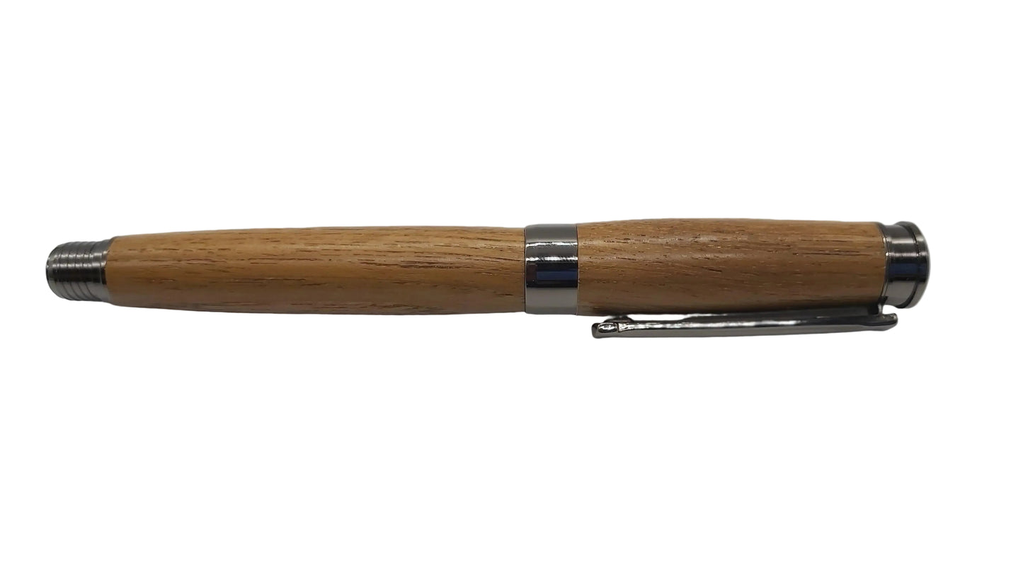HMS Hermes R12 - Teak fountain pen. - DevonPens