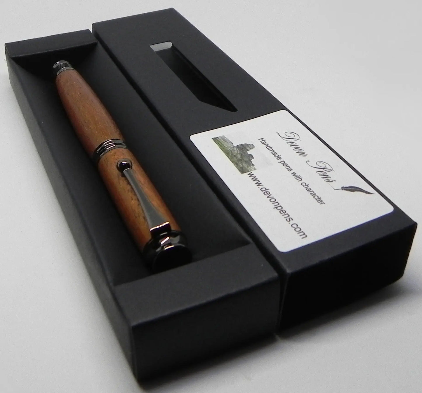 Rollerball pen in African Mahogany from W2180 Railway carriage DevonPens