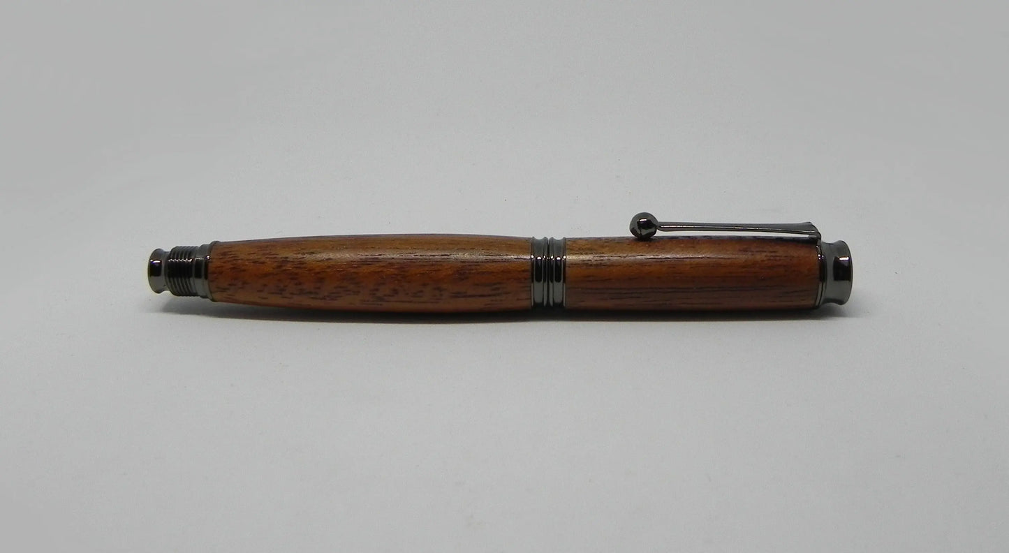 Rollerball pen in African Mahogany from W2180 Railway carriage DevonPens