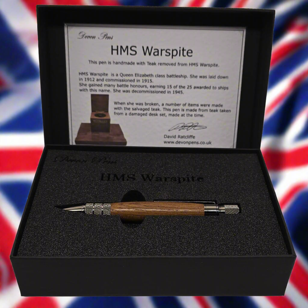 HMS Warspite ballpoint pen 