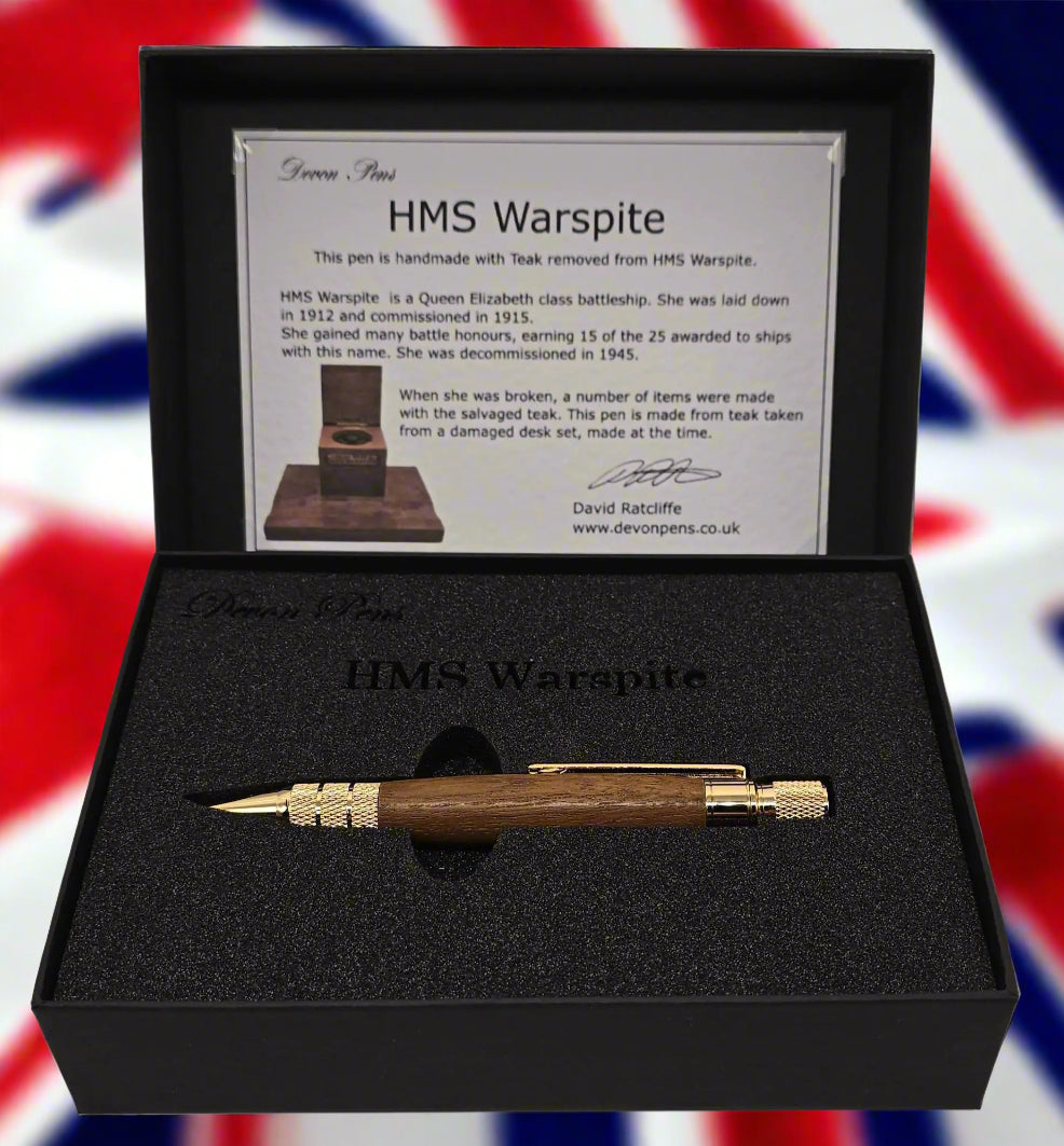 HMS Warspite ballpoint pen 