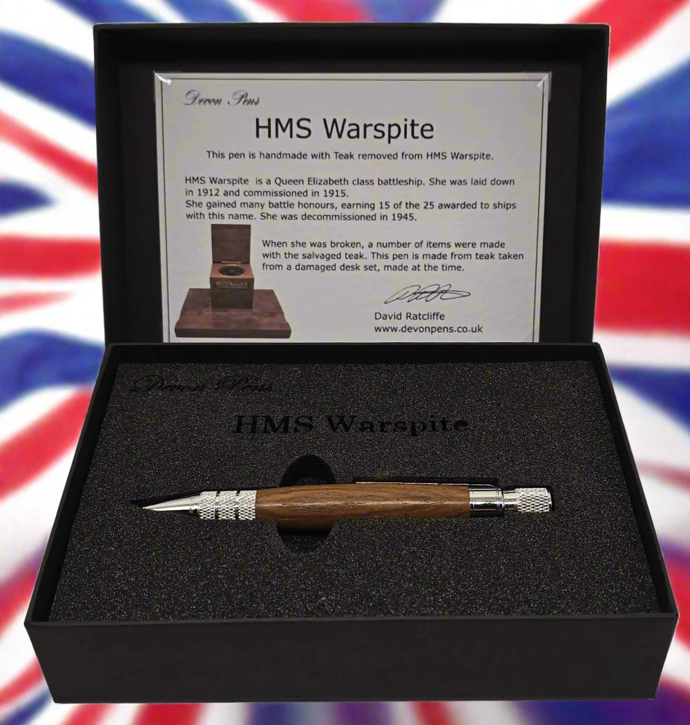 HMS Warspite ballpoint pen 