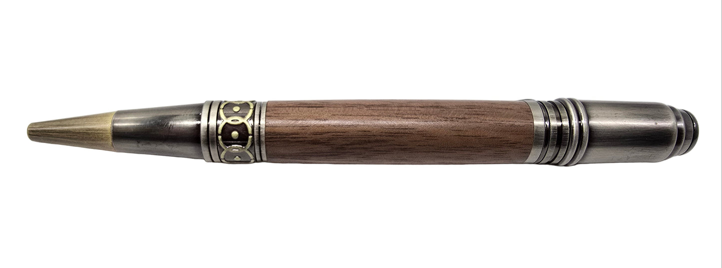 Capel Salem Pwllheli - "Our Welsh Chapel Dream" - Black walnut pen - Gun metal/Bronze 