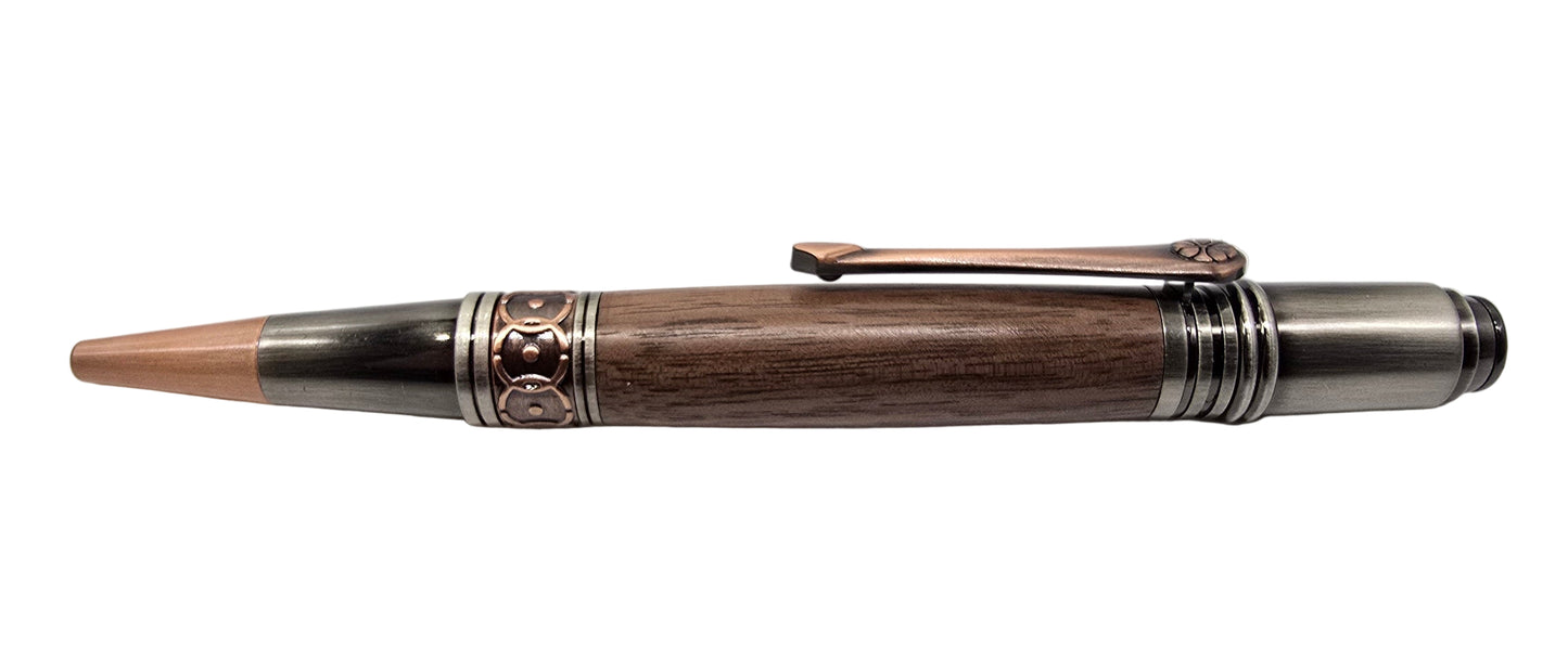 Capel Salem Pwllheli - "Our Welsh Chapel Dream" - Black walnut pen - Gun metal/Rose copper 