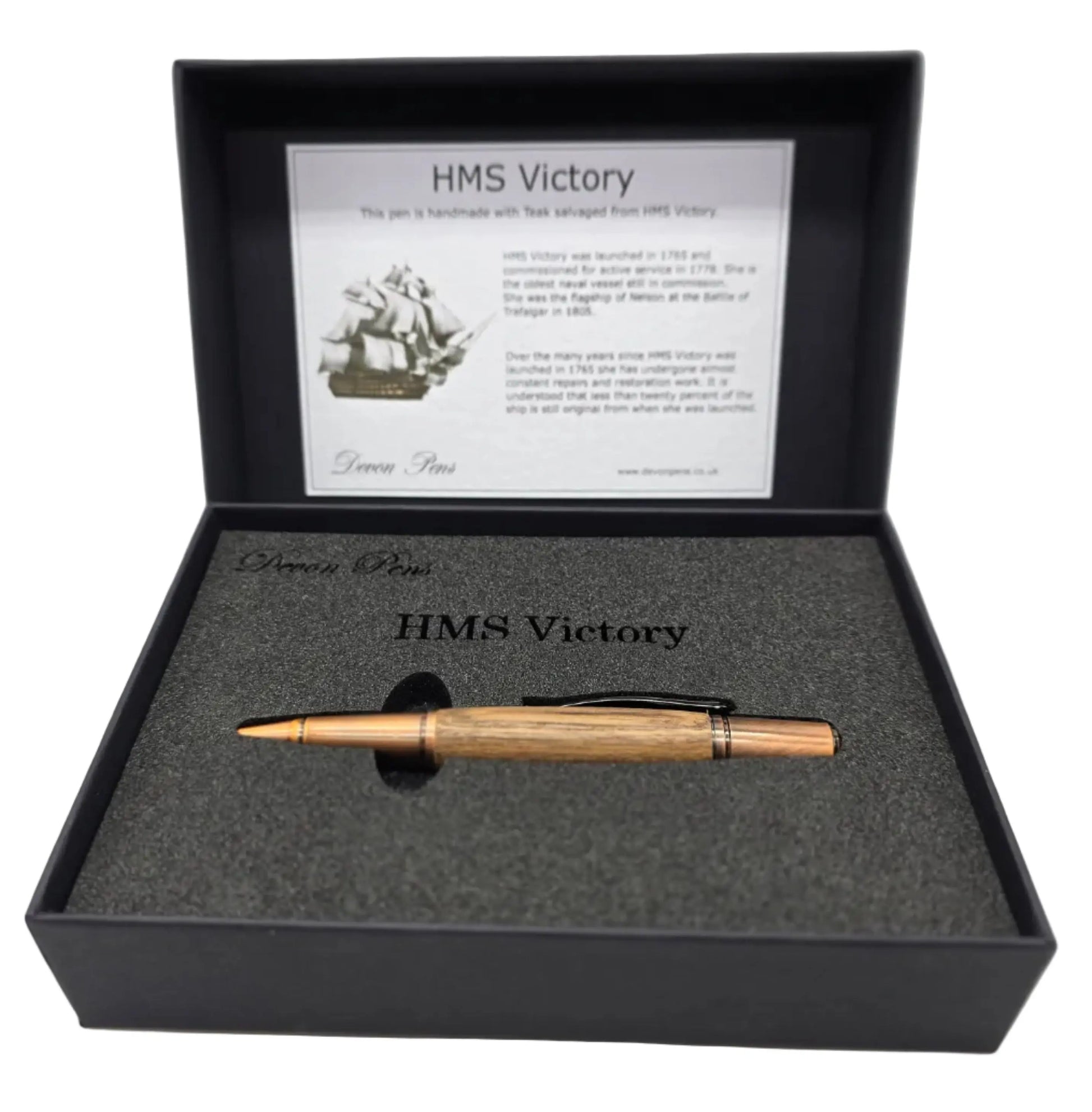HMS Victory Teak Ballpoint pen - Copper 