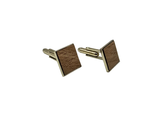 HMS Victory Oak Cufflinks - gold plated 