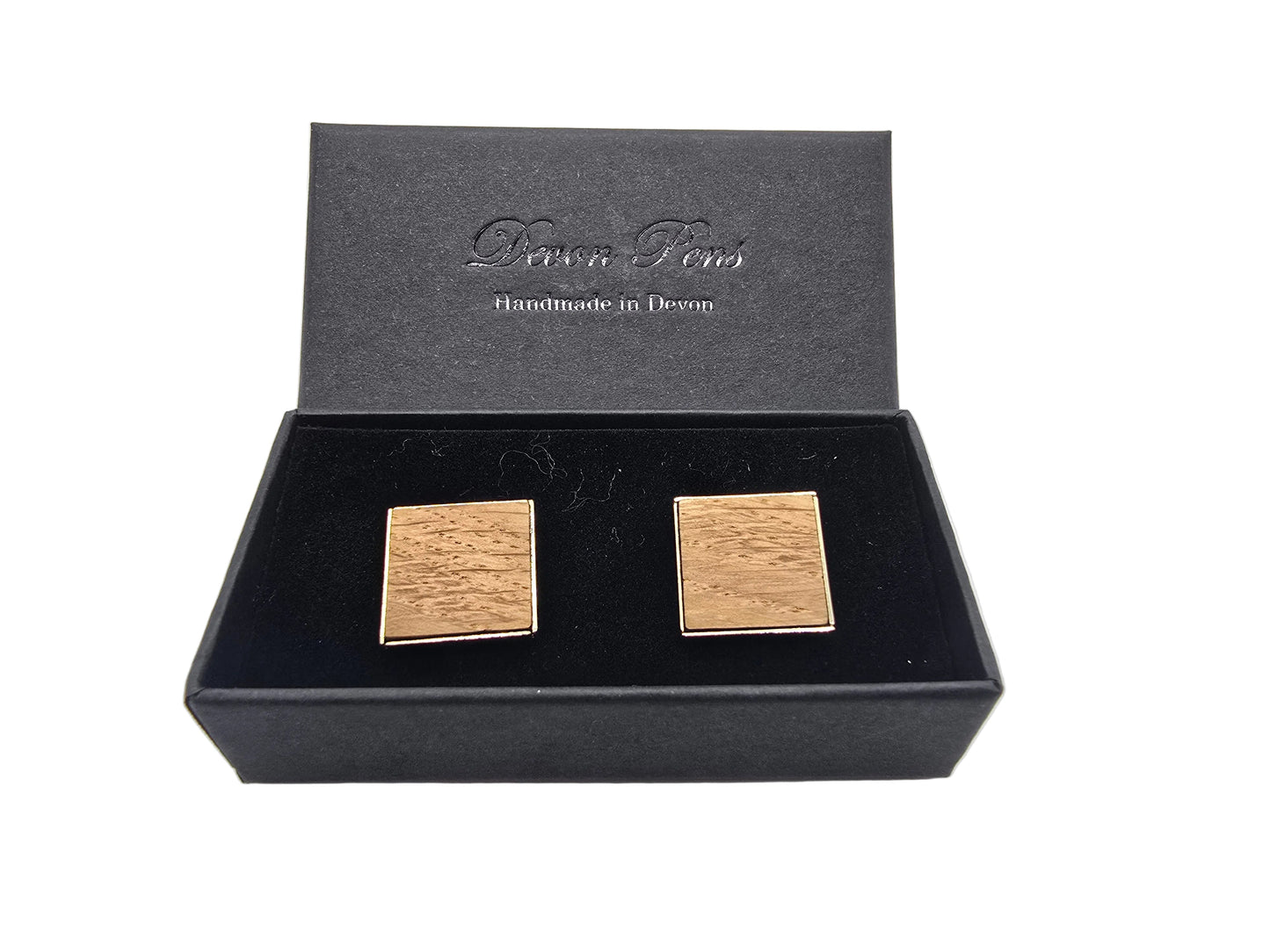HMS Victory Oak Cufflinks - gold plated 
