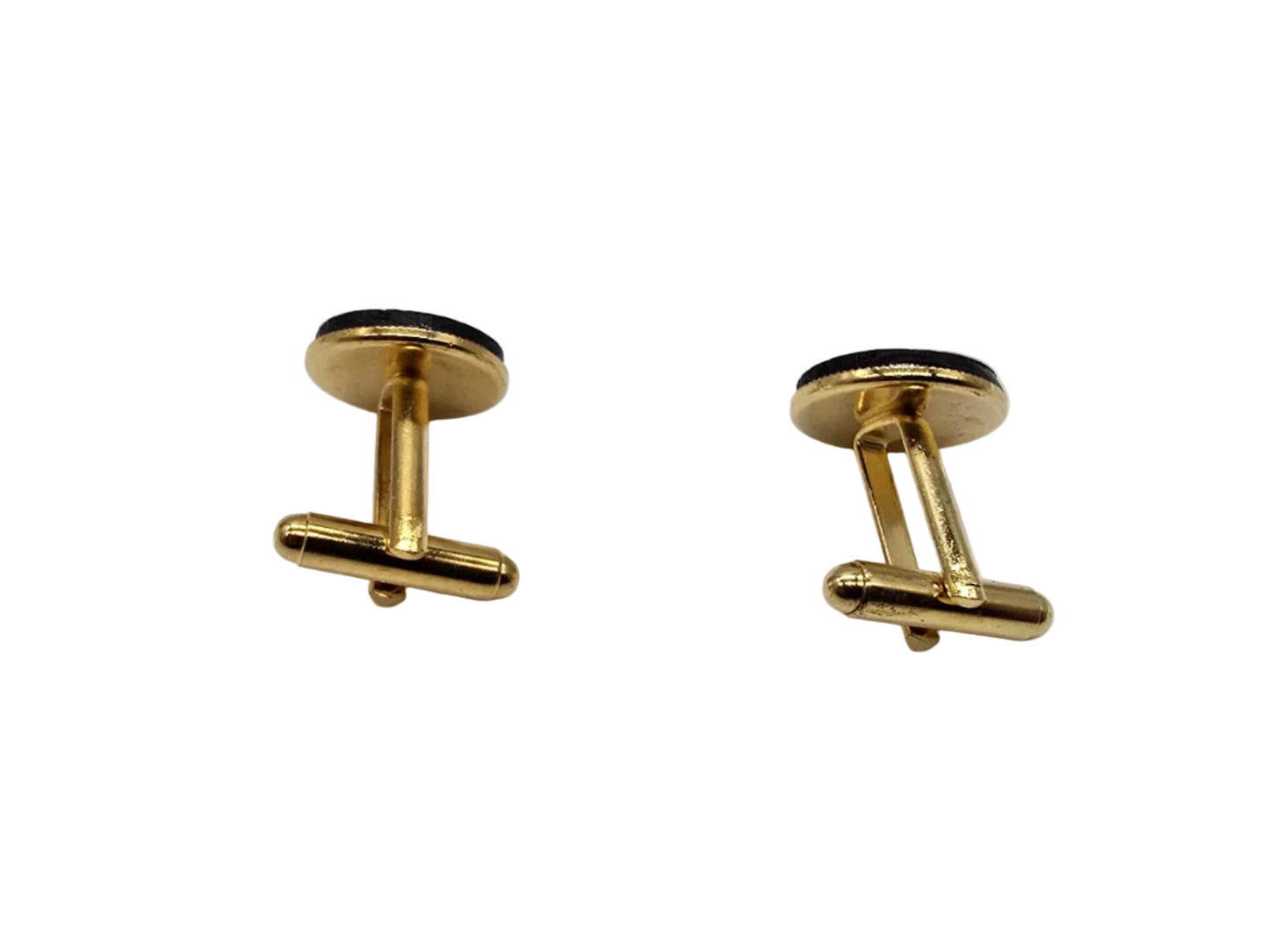 HMS Victory Oak - Round gold plated cufflinks