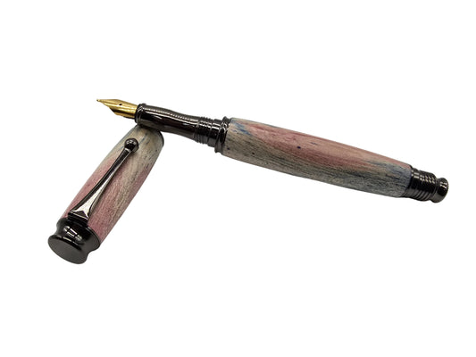 Fountain pen in dyed Sycamore from Saltram House Plymouth - DevonPens