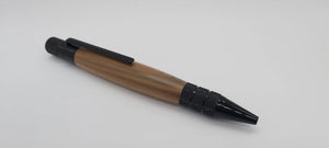 Ancient English Bog Yew ballpoint pen- Black chrome DevonPens