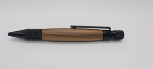 Ancient English Bog Yew ballpoint pen- Black chrome DevonPens