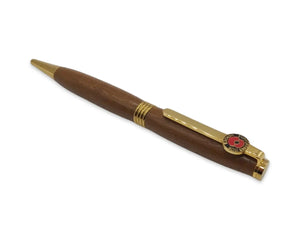 Ballpoint pen in Teak from HMS Britannia, Dartmouth (1869-1905) DevonPens