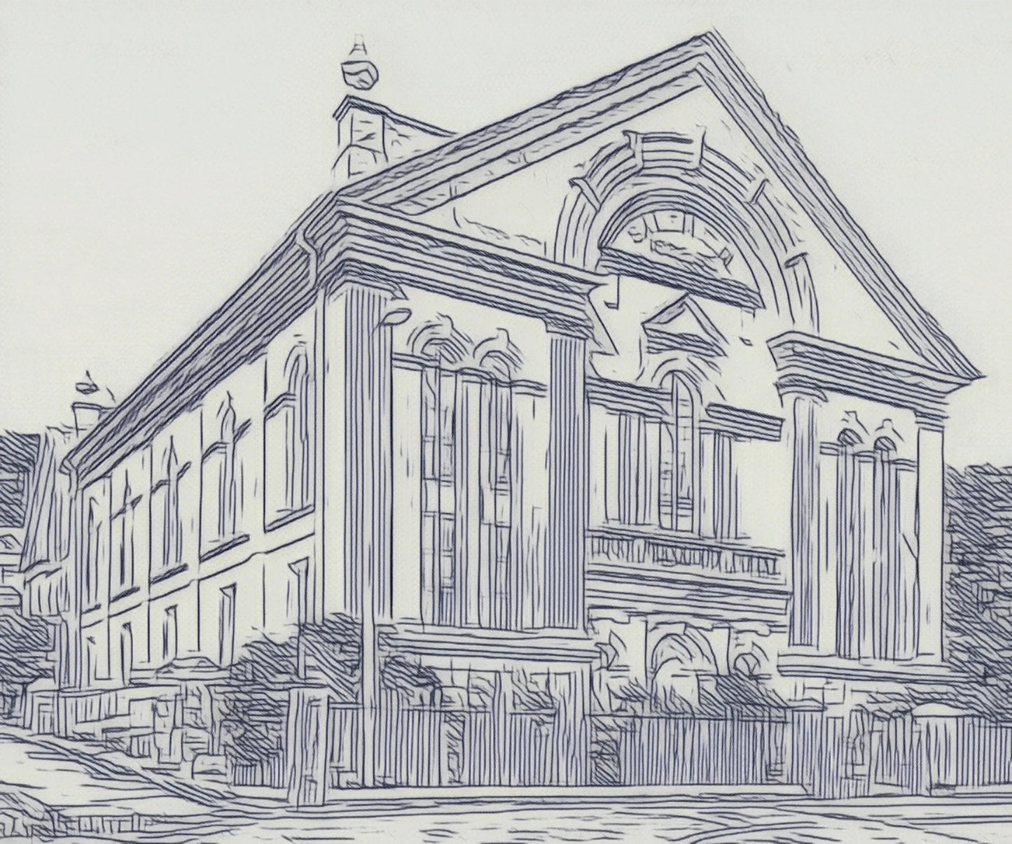 Capel Salem Pwllheli - "Our Welsh Chapel Dream" - Black walnut pen - Gun metal/Rose copper 