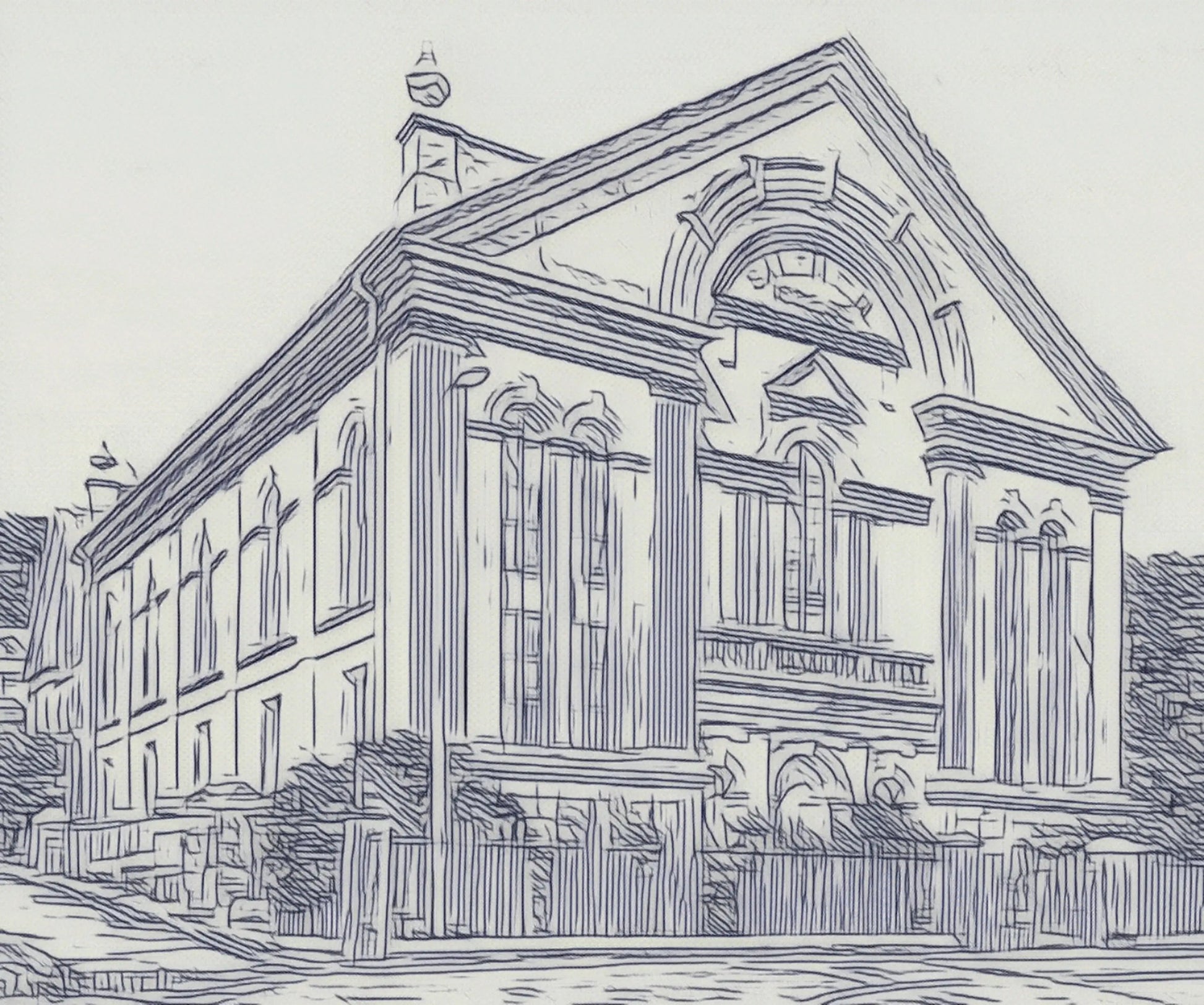 Capel Salem Pwllheli - "Our Welsh Chapel Dream" - Black walnut pen - Gun metal/Rose copper 