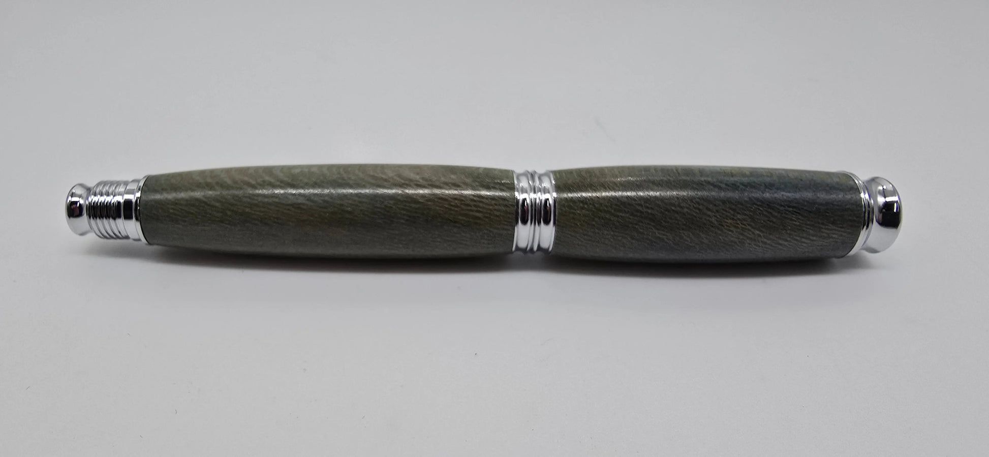 Fountain pen in dyed Lacewood from Powderham Castle Devon. 