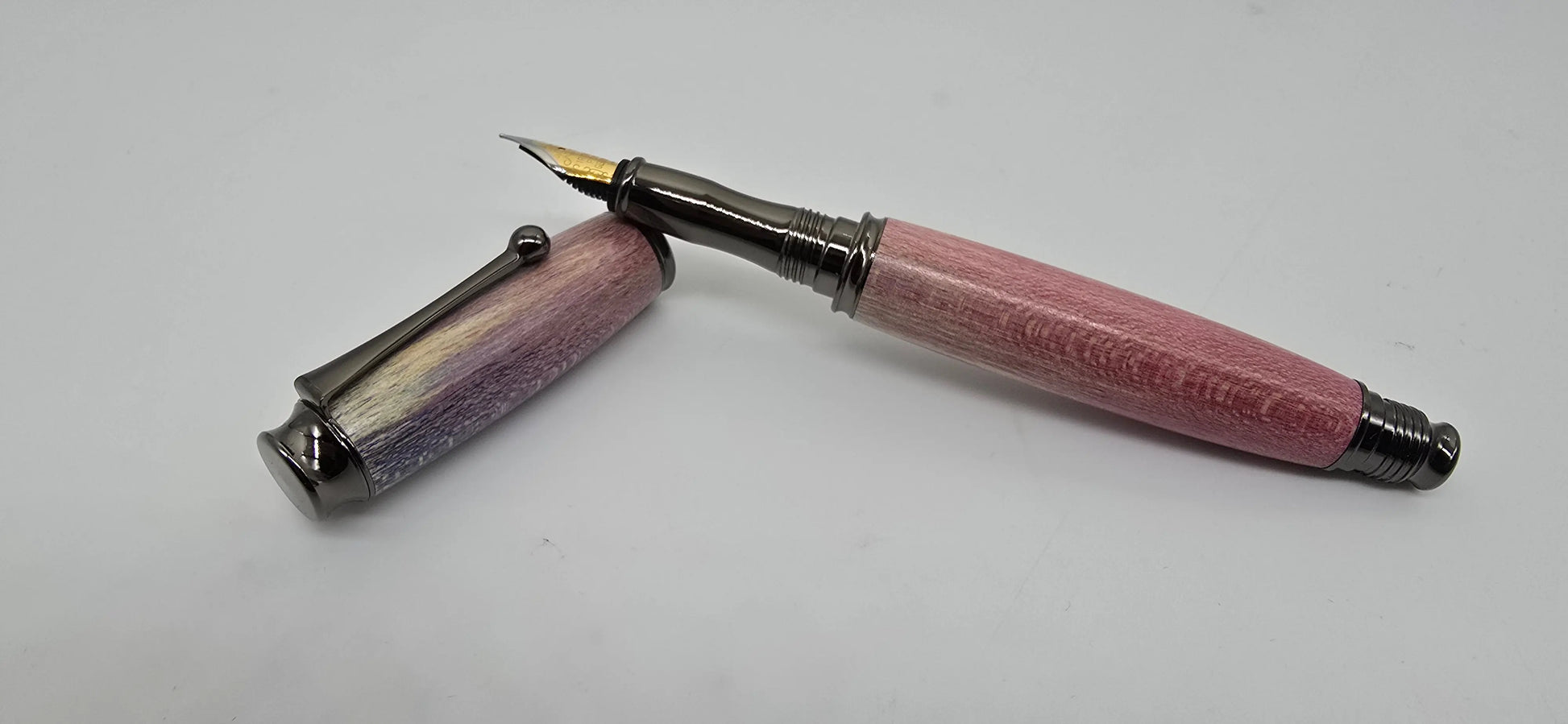 Fountain pen in dyed Sycamore from Saltram House Plymouth 