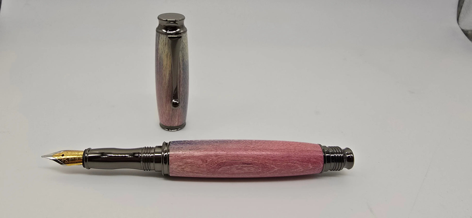 Fountain pen in dyed Sycamore from Saltram House Plymouth 