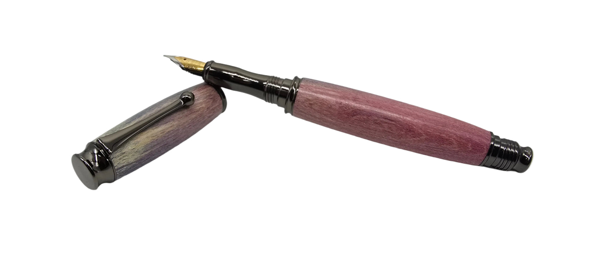 Fountain pen in dyed Sycamore from Saltram House Plymouth 