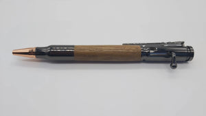 HMS Hermes Teak "Lock n Load" ballpoint pen. DevonPens