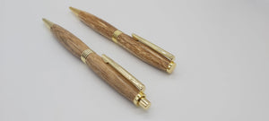 Pen & pencil set in Holm Oak from Thomas Hardy's House, Max gate DevonPens