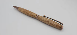 Powderham Castle - lacewood handmade ballpoint pen DevonPens