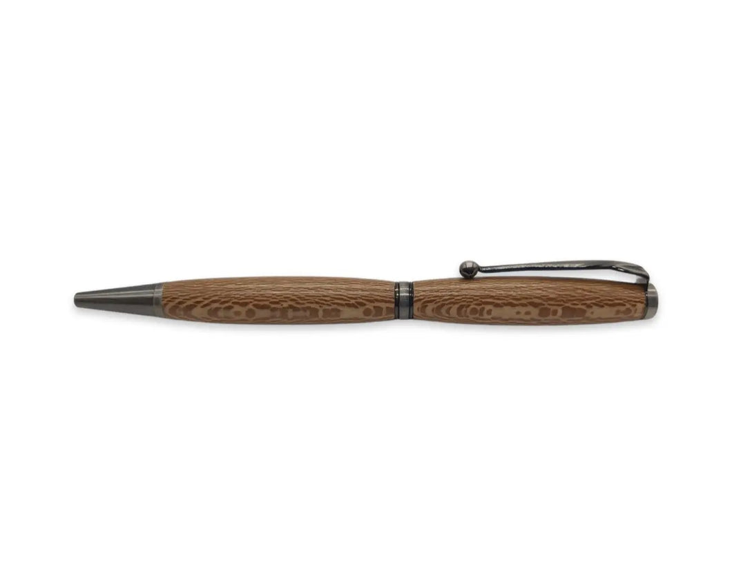 Powderham Castle - lacewood handmade ballpoint pen DevonPens