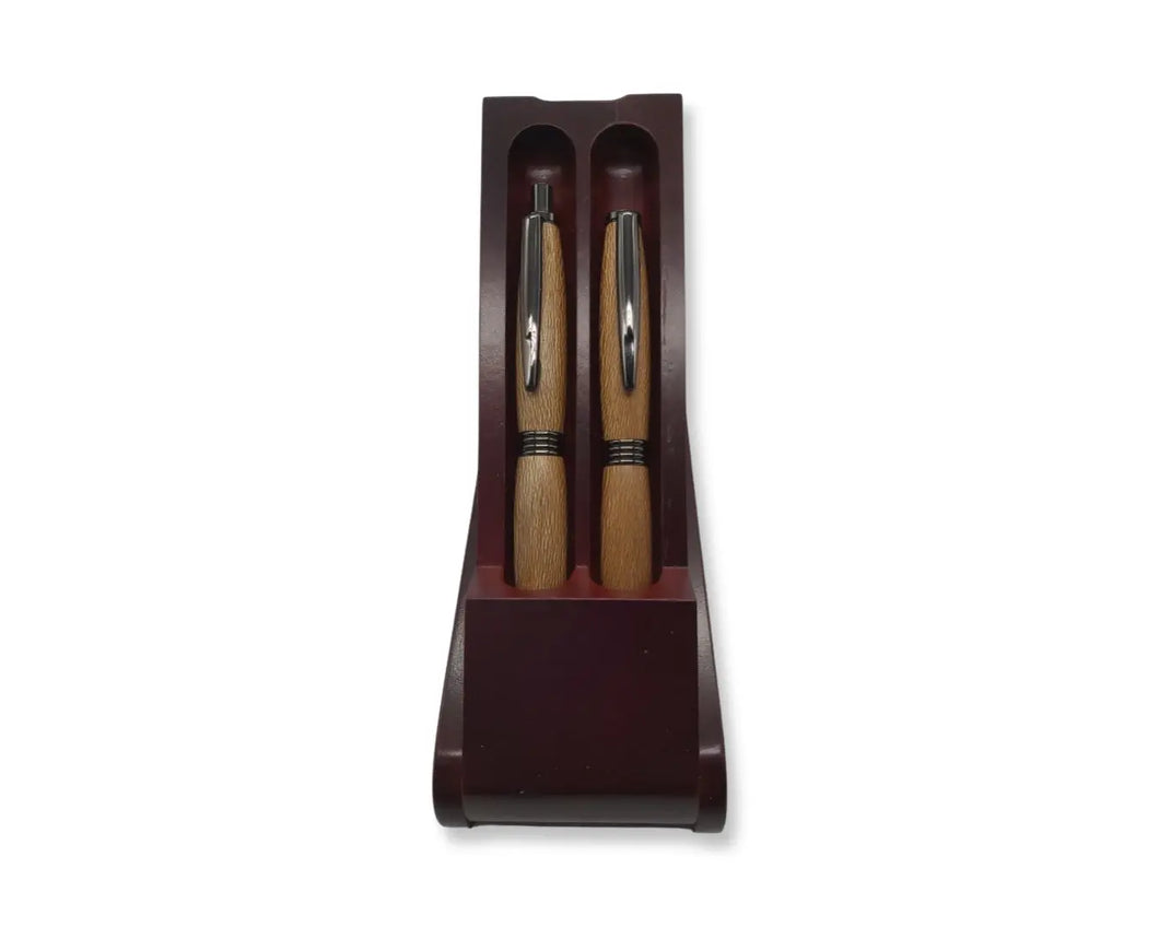 Powderham castle lacewood ballpoint pen & Pencil set DevonPens