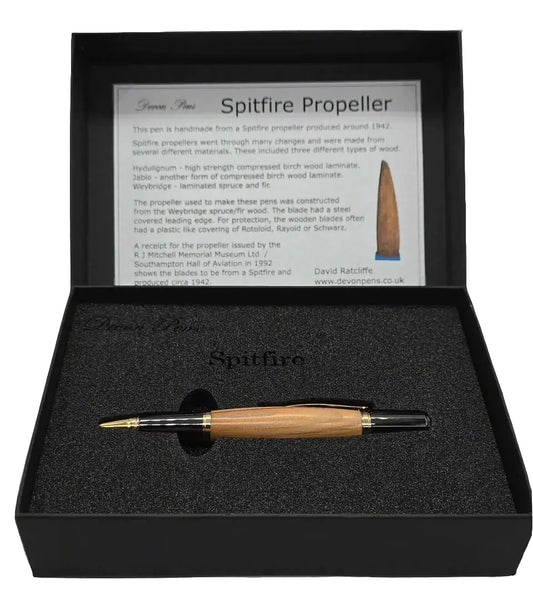 Spitfire propeller - ballpoint pen with Gunmetal/gold fittings 